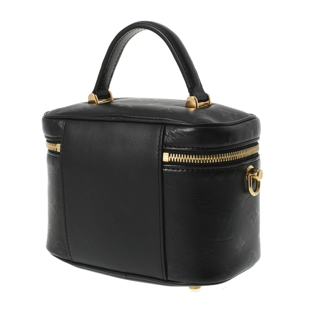 Louis Vuitton Vanity Leather Black Monogram Ink Handbag Black